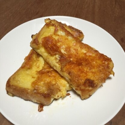 朝食に作りました(*^^*)カリカリに焼けたチーズがとても美味しかったです。レシピありがとうございます♡